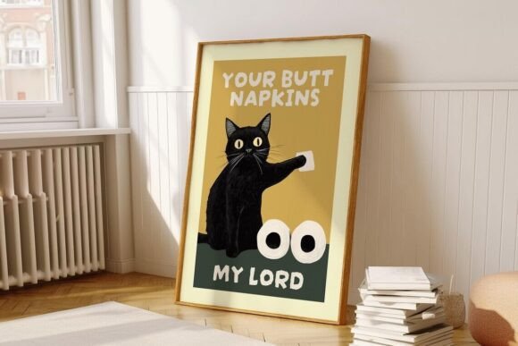 Download Butt Napkins Cat Printable Art - Napkins Collection