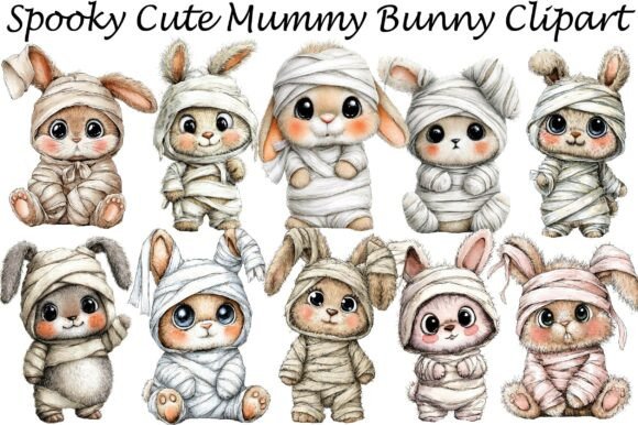 Download Spooky Cute Mummy Bunny Clipart - Mum Collection