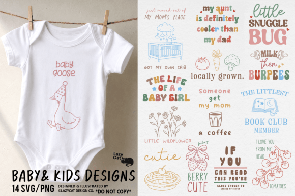 Download Baby &amp; Kids Funny Cute SVG PNG Bundle - Premium Resources