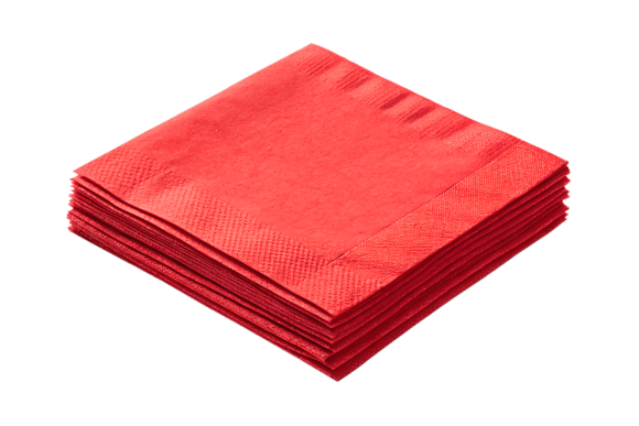 Download Stack of Red Paper Napkins Isolated PNG - Napkins Collection
