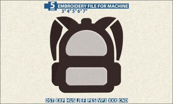 Download Backpack DST PES Embroidery Pattern File - Embroidery pattern Collection