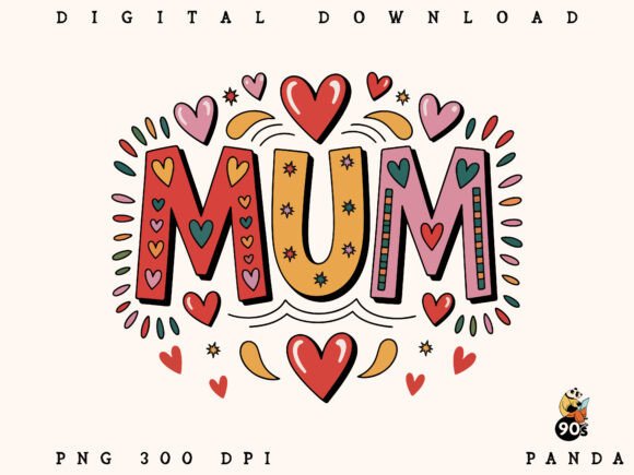 Download Brushstroke Mum, Hand Drawn Mum Design - Mum Collection